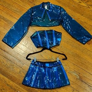 Dolls kill 3 piece clear vinyl outfit